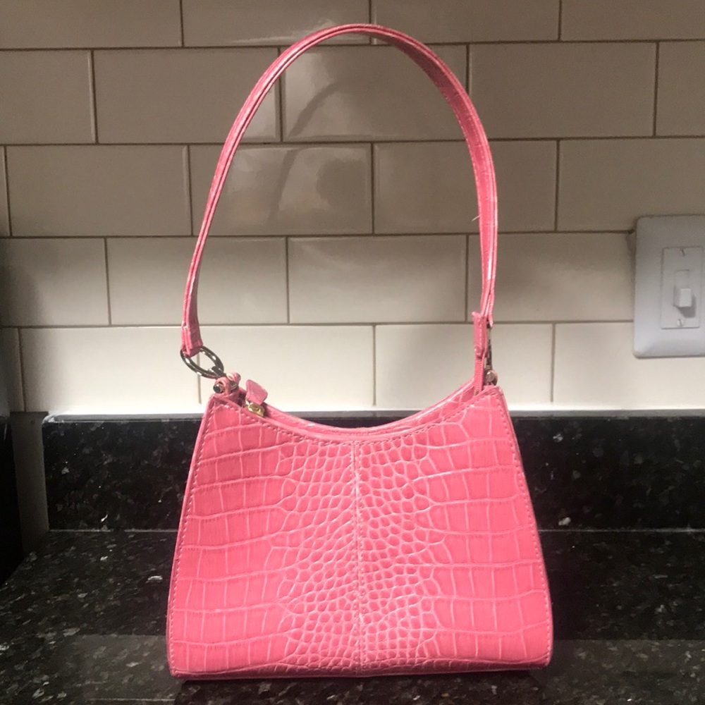 Vintage 90s Pink Snakeskin Liz Claiborne Purse